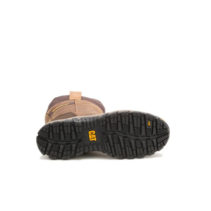 CAT Men's Threshold Rebound Pull-On Waterproof Steel Toe Work Boot Bison - P91772