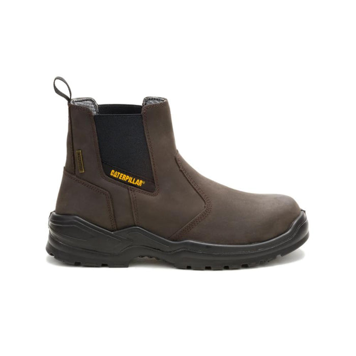 Cat Men's Striver Chelsea Waterproof Steel Toe Work Boot Brown - P91758