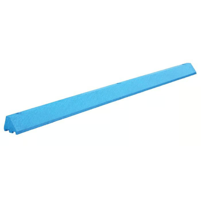 Checkers Parking Stop Curb - Blue - Solid Plastic - 6' Feet Long - No Hardware - CS6S-B