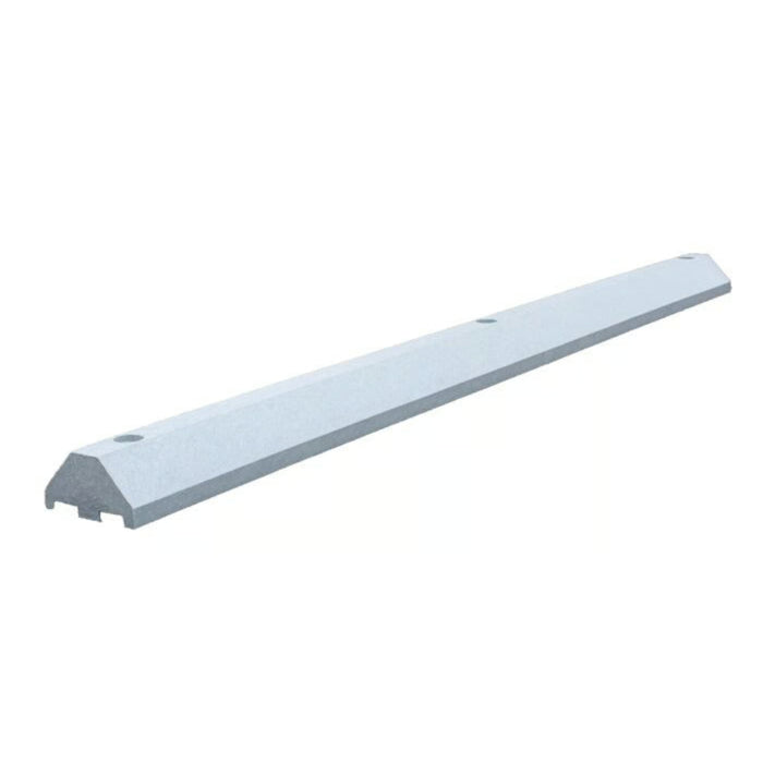 Checkers™ Parking Stop Curb - Gray - Solid Plastic - 6' Feet Long - No Hardware - CS6C-G