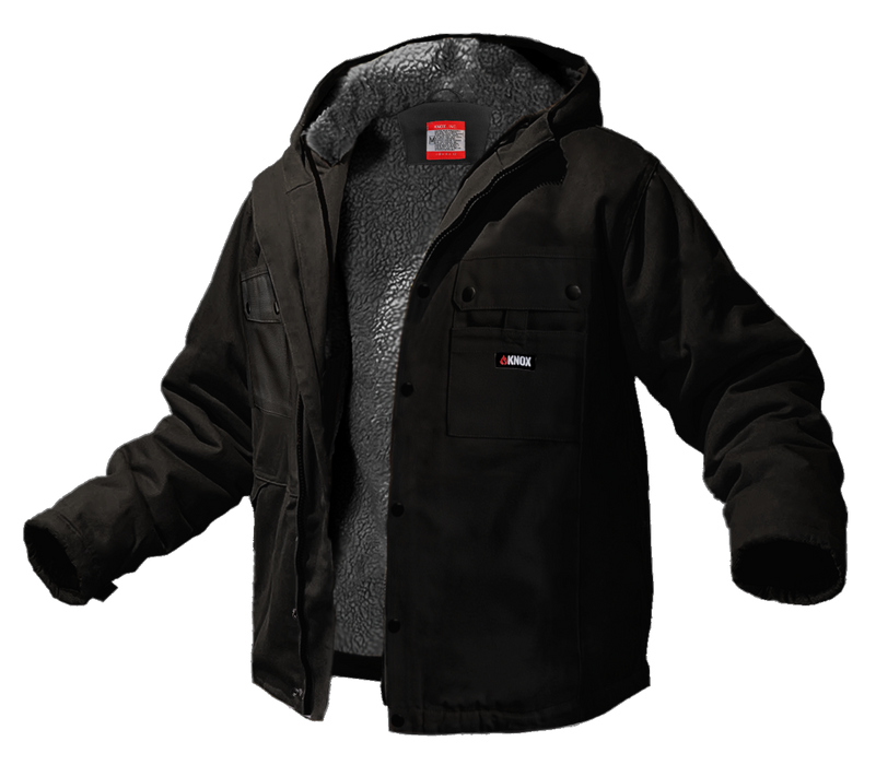 Knox Heavy-Duty FR Sherpa Lined Flame Resistant Black Jacket