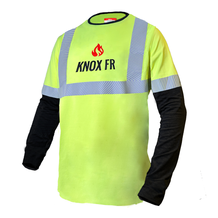Knox FR Flame Resistant Hi Vis Anti Static Cotton Crew Tshirt