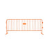 Crowdmaster® Crowd Control Powder Coated Steel Barricade - Flat Feet - 8.5 Ft Long - Orange