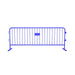 Crowdmaster® Crowd Control Powder Coated Steel Barricade - HD Flat Feet - 8.5 Ft Long - Blue