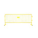 Crowdmaster® Crowd Control Powder Coated Steel Barricade - HD Flat Feet - 8.5 Ft Long - Yellow