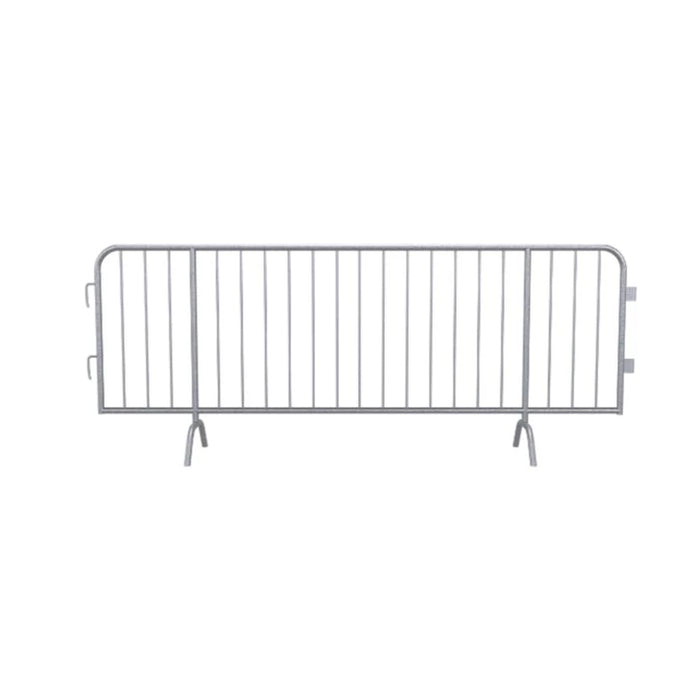 Crowdmaster® Crowd Control Pre Galvanized Heavy Duty Steel Barricade - Bridge Feet - 8.4 Ft Long