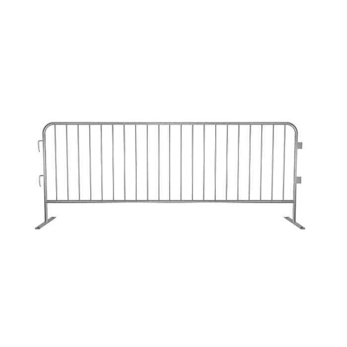 Crowdmaster® Crowd Control Pre Galvanized Heavy Duty Steel Barricade - Flat Feet - 8.4 Ft Long