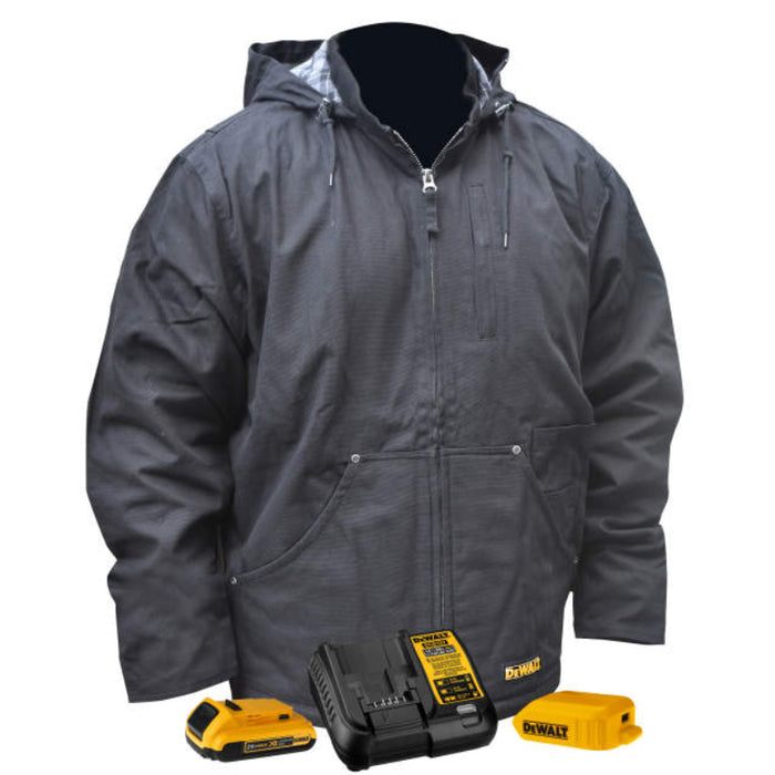 DEWALT® Men's Heated Heavy Duty Work Coat - Wind & Water Resistant - With Battery - DCHJ076A
