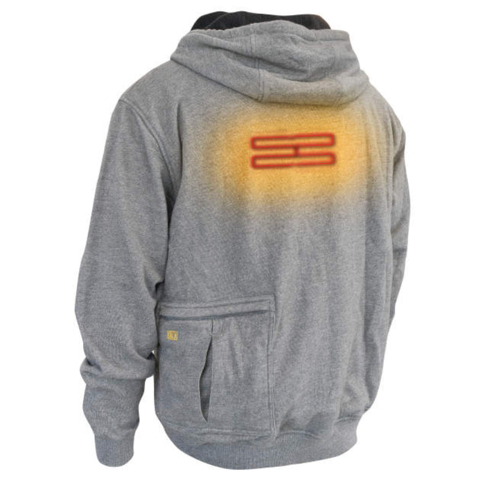 DEWALT® Men's Heated French Terry Cotton Hoodie - Heather Gray - DCHJ080