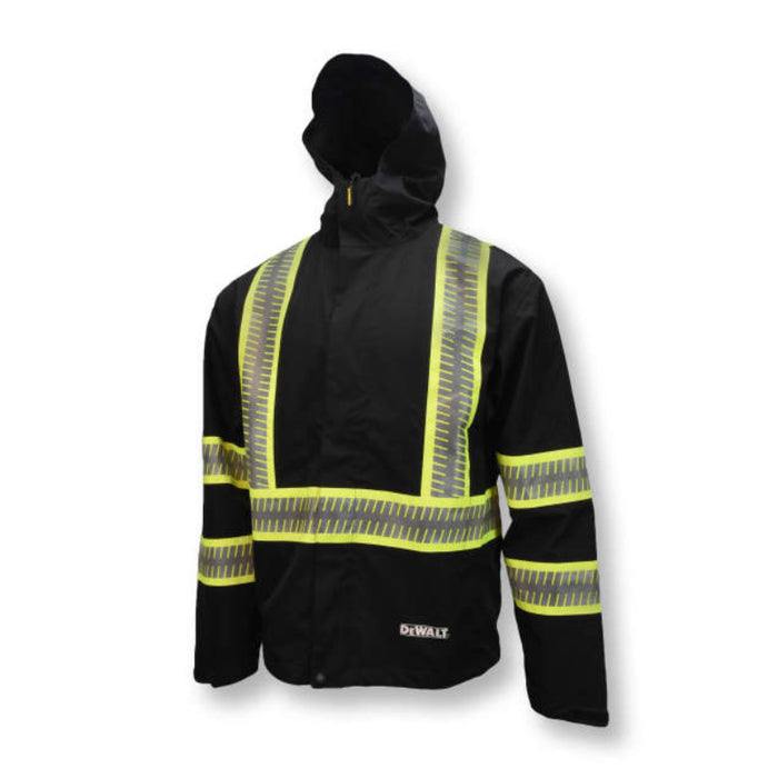 DEWALT® Enhanced Visibility Waterproof Lightweight Rain Jacket - ANSI Class 1 - Type O - DRW11