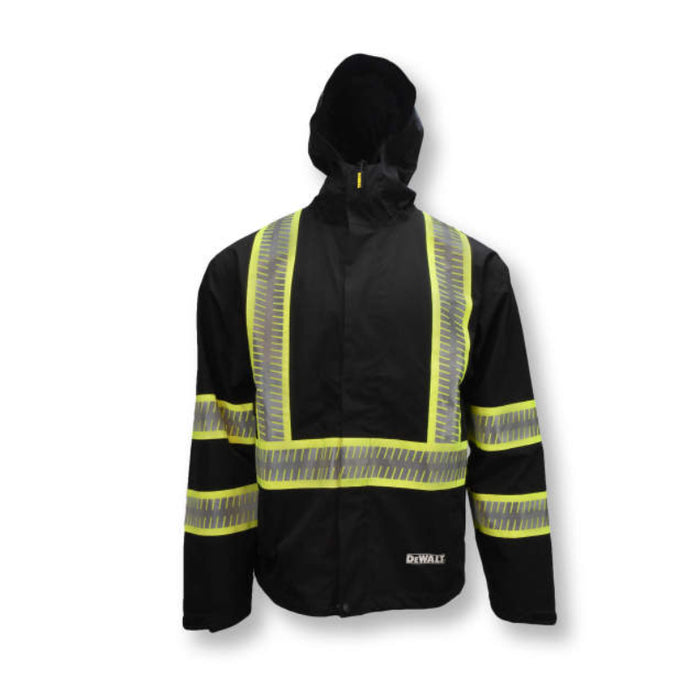 DEWALT® Enhanced Visibility Waterproof Lightweight Rain Jacket - ANSI Class 1 - Type O - DRW11