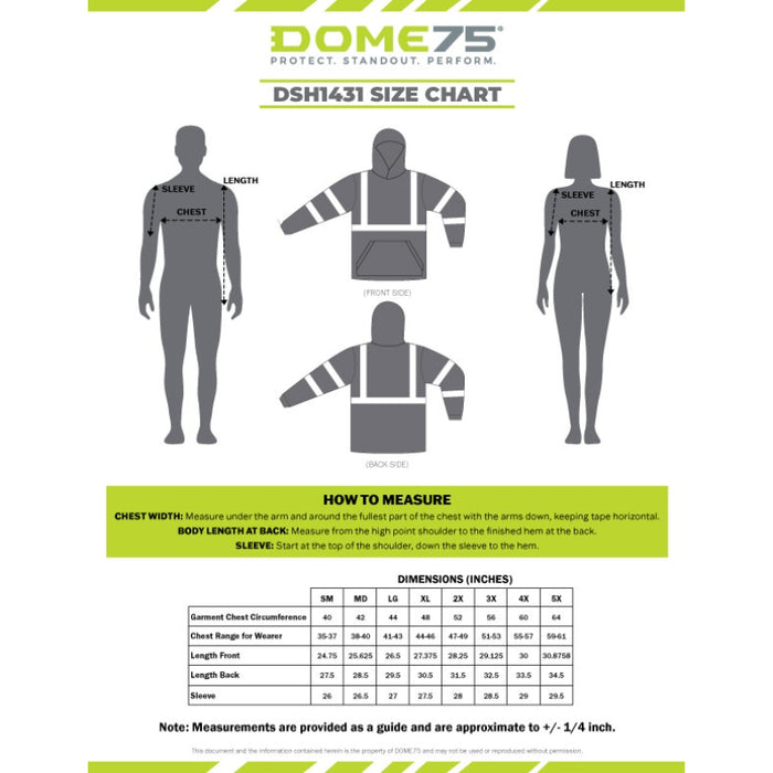 DOME75® DYNAMIC SERIES ANSI Class 3 Viz-Dri Hooded T-Shirt - DSH1431