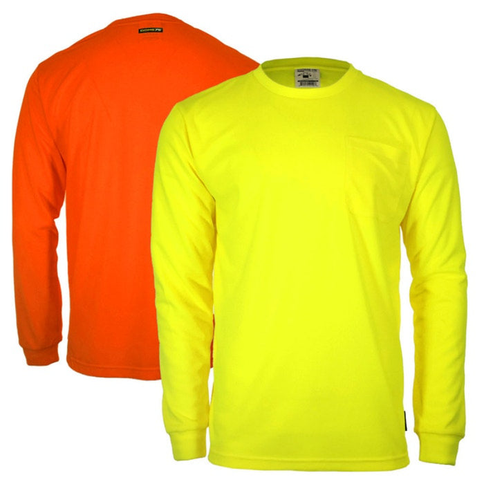 DOME75® DYNAMIC SERIES High Visibility Viz-Dri Long Sleeve Safety Shirt - DSL1401