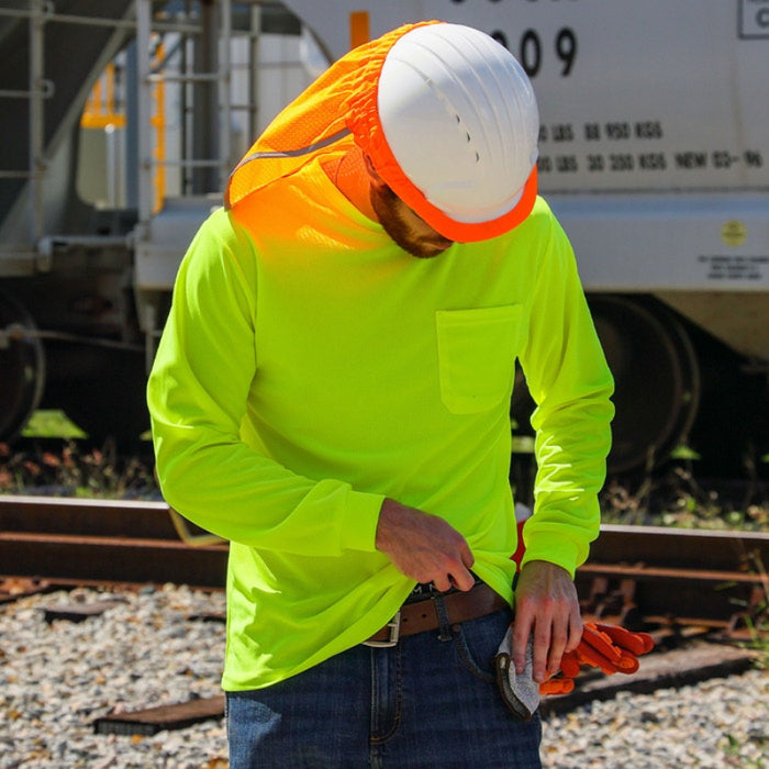 DOME75® DYNAMIC SERIES High Visibility Viz-Dri Long Sleeve Safety Shirt - DSL1401