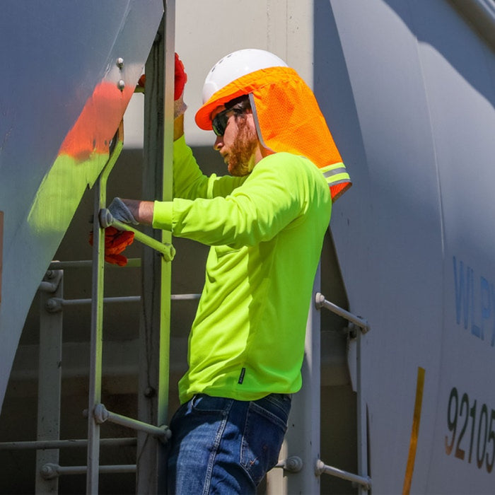 DOME75® DYNAMIC SERIES High Visibility Viz-Dri Long Sleeve Safety Shirt - DSL1401