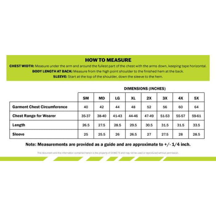 DOME75® DYNAMIC SERIES High Visibility Viz-Dri Long Sleeve Safety Shirt - DSL1401