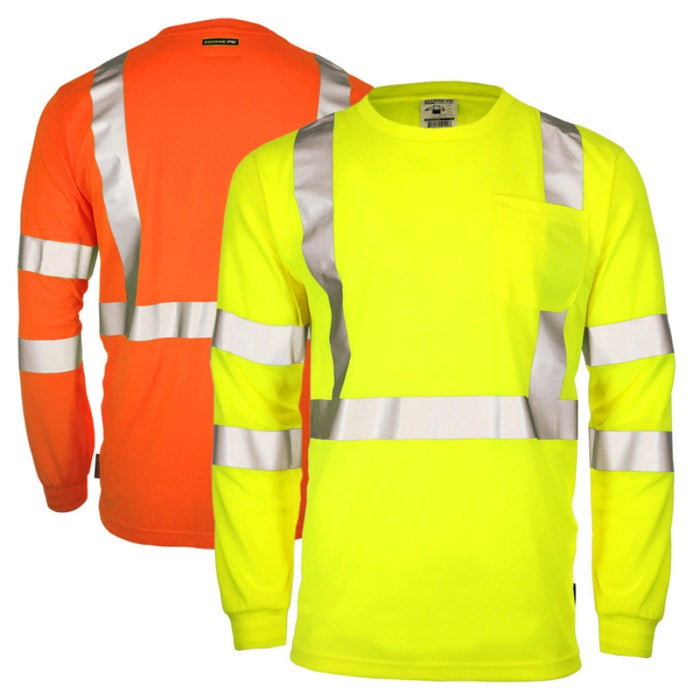 DOME75® DYNAMIC SERIES Hi-Vis ANSI Class 3 Viz-Dri Long Sleeve Safety Shirt - DSL1431