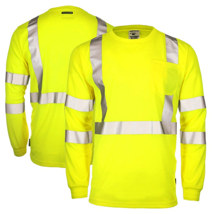 DOME75® DYNAMIC SERIES Hi-Vis ANSI Class 3 Viz-Dri Long Sleeve Safety Shirt - DSL1431