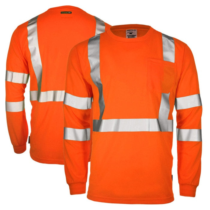 DOME75® DYNAMIC SERIES Hi-Vis ANSI Class 3 Viz-Dri Long Sleeve Safety Shirt - DSL1431