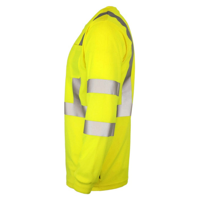 DOME75® DYNAMIC SERIES Hi-Vis ANSI Class 3 Viz-Dri Long Sleeve Safety Shirt - DSL1431