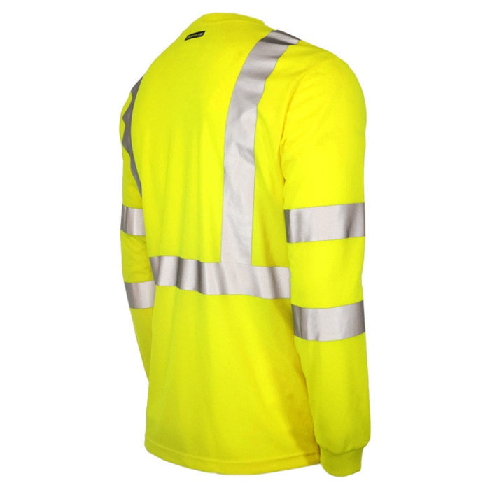 DOME75® DYNAMIC SERIES Hi-Vis ANSI Class 3 Viz-Dri Long Sleeve Safety Shirt - DSL1431