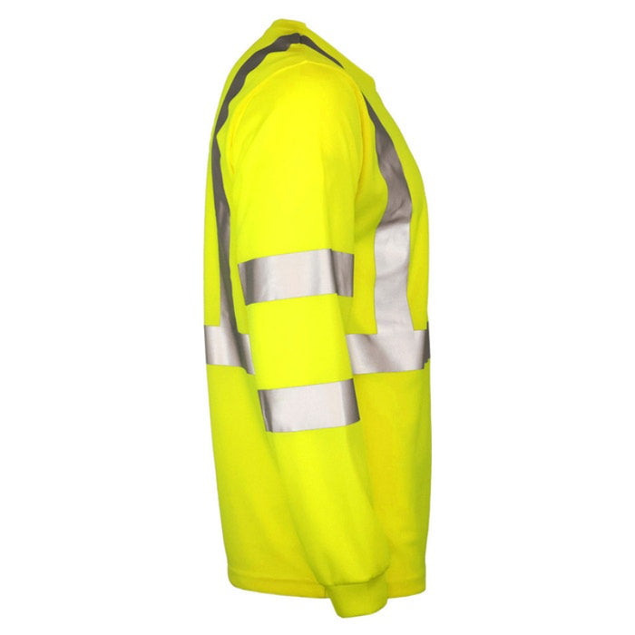 DOME75® DYNAMIC SERIES Hi-Vis ANSI Class 3 Viz-Dri Long Sleeve Safety Shirt - DSL1431