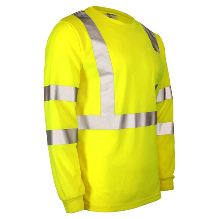 DOME75® DYNAMIC SERIES Hi-Vis ANSI Class 3 Viz-Dri Long Sleeve Safety Shirt - DSL1431