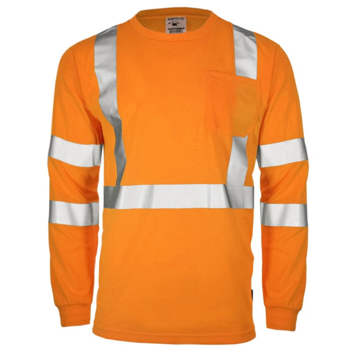 DOME75® DYNAMIC SERIES Hi-Vis ANSI Class 3 Viz-Dri Long Sleeve Safety Shirt - DSL1431