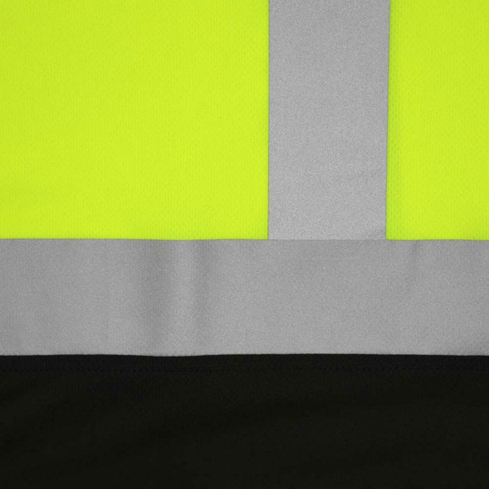 DOME75® DYNAMIC SERIES Hi-Vis ANSI Class 3 Black Bottom Viz-Dri Long Sleeve Safety Shirt - DSL1432