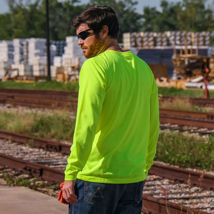 DOME75® DYNAMIC SERIES High Visibility Viz-Tuff Long Sleeve Moisture Wicking Safety Shirt - DSL2601