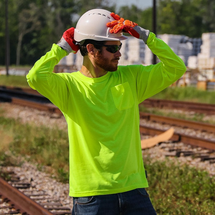 DOME75® DYNAMIC SERIES High Visibility Viz-Tuff Long Sleeve Moisture Wicking Safety Shirt - DSL2601