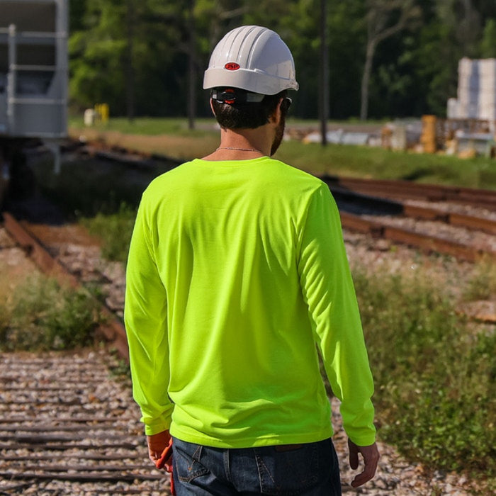 DOME75® DYNAMIC SERIES High Visibility Viz-Tuff Long Sleeve Moisture Wicking Safety Shirt - DSL2601
