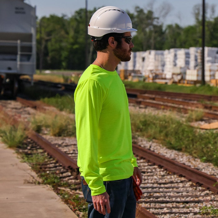 DOME75® DYNAMIC SERIES High Visibility Viz-Tuff Long Sleeve Moisture Wicking Safety Shirt - DSL2601