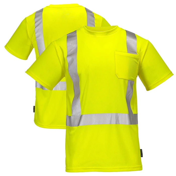 DOME75® DYNAMIC SERIES Hi-Vis ANSI Class 2 Viz-Dri Safety T-Shirt - DSS1421