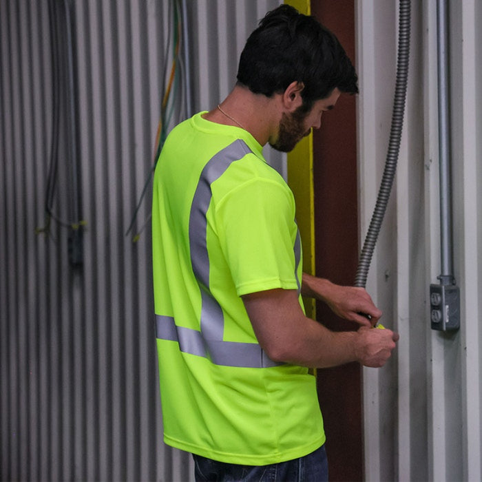 DOME75® DYNAMIC SERIES Hi-Vis ANSI Class 2 Viz-Dri Safety T-Shirt - DSS1421