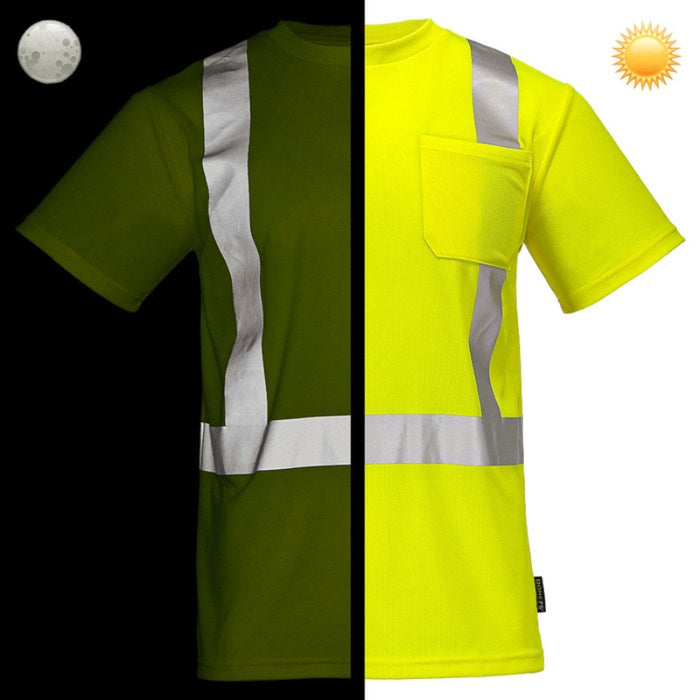 DOME75® DYNAMIC SERIES Hi-Vis ANSI Class 2 Viz-Dri Safety T-Shirt - DSS1421