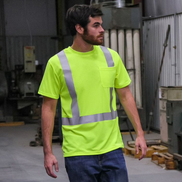 DOME75® DYNAMIC SERIES Hi-Vis ANSI Class 2 Viz-Dri Safety T-Shirt - DSS1421
