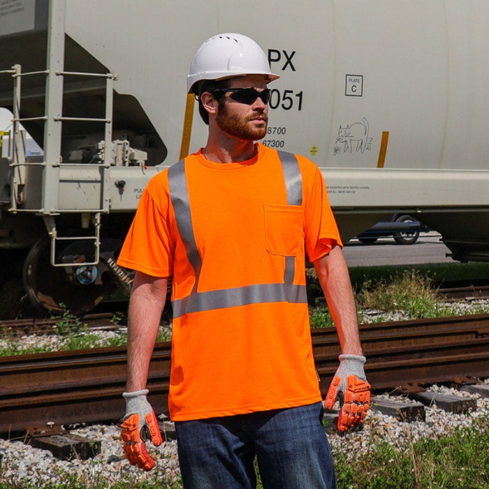 DOME75® DYNAMIC SERIES Hi-Vis ANSI Class 2 Viz-Dri Safety T-Shirt - DSS1421