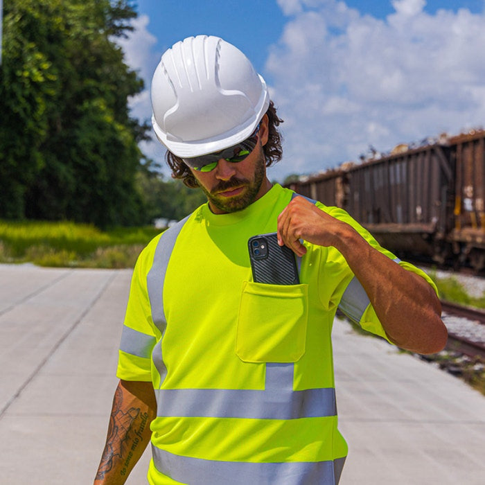 DOME75® DYNAMIC SERIES Hi-Vis ANSI Class 3 Viz-Dri Short Sleeve Safety T-Shirt - DSS1431