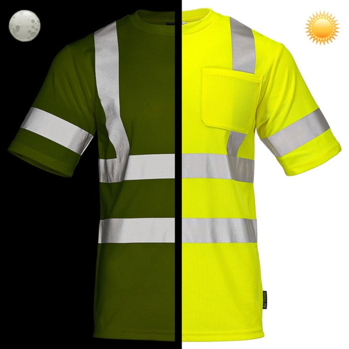DOME75® DYNAMIC SERIES Hi-Vis ANSI Class 3 Viz-Dri Short Sleeve Safety T-Shirt - DSS1431