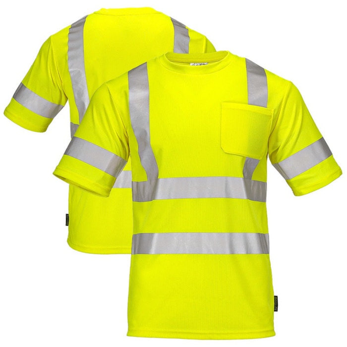 DOME75® DYNAMIC SERIES Hi-Vis ANSI Class 3 Viz-Dri Short Sleeve Safety T-Shirt - DSS1431