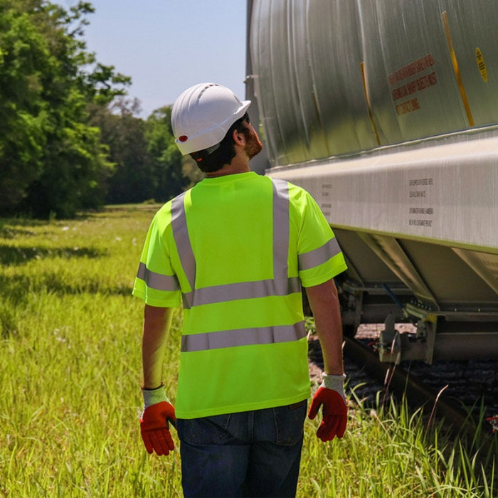 DOME75® DYNAMIC SERIES Hi-Vis ANSI Class 3 Viz-Dri Short Sleeve Safety T-Shirt - DSS1431