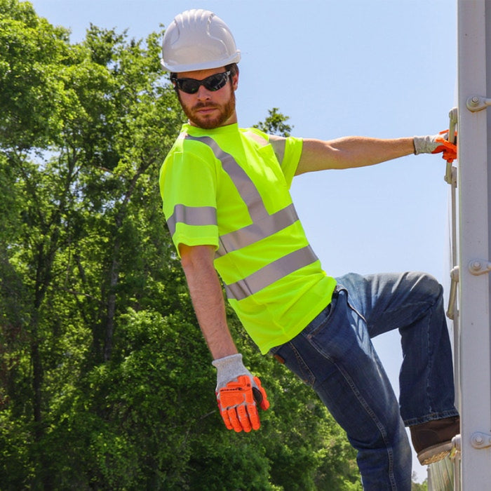 DOME75® DYNAMIC SERIES Hi-Vis ANSI Class 3 Viz-Dri Short Sleeve Safety T-Shirt - DSS1431