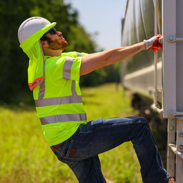 DOME75® DYNAMIC SERIES Hi-Vis ANSI Class 3 Viz-Dri Short Sleeve Safety T-Shirt - DSS1431