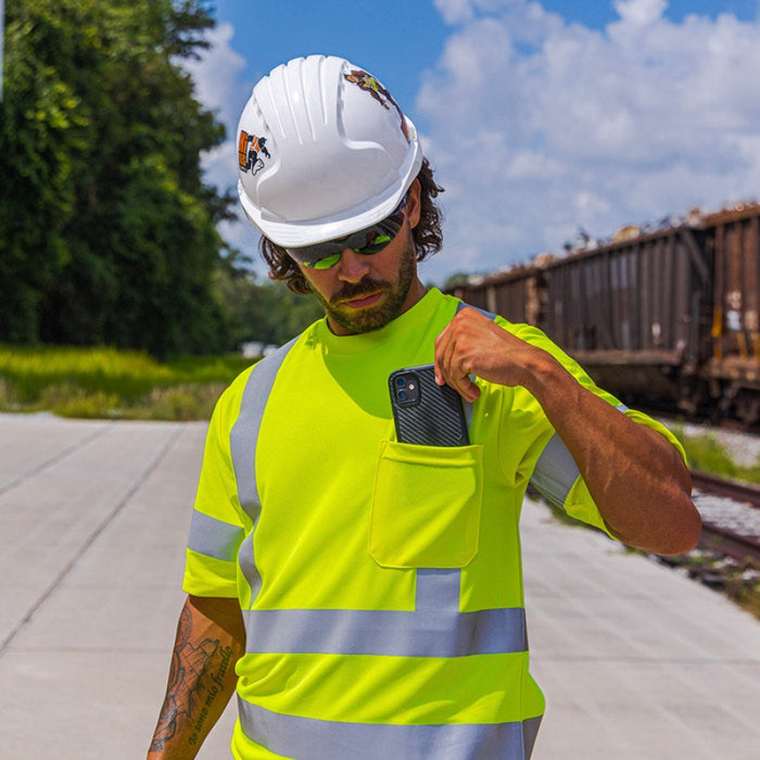 DOME75® DYNAMIC SERIES Hi-Vis ANSI Class 3 Viz-Dri Short Sleeve Safety T-Shirt - DSS1431