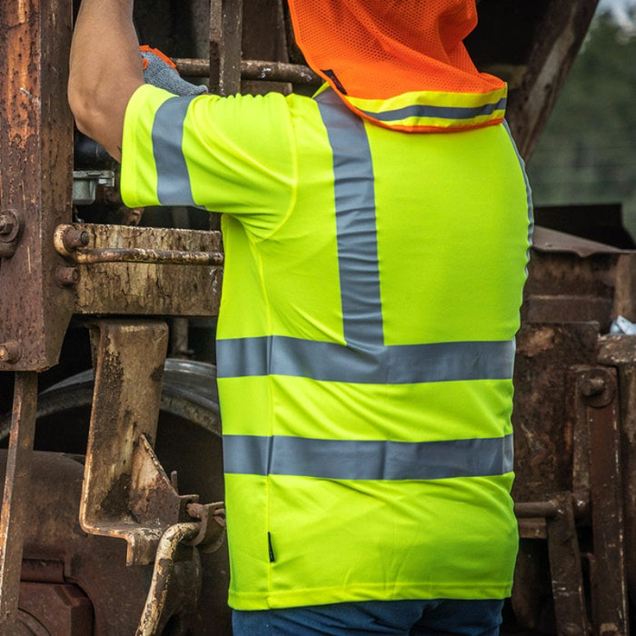 DOME75® DYNAMIC SERIES Hi-Vis ANSI Class 3 Viz-Dri Short Sleeve Safety T-Shirt - DSS1431