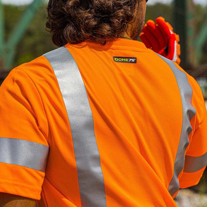 DOME75® DYNAMIC SERIES Hi-Vis ANSI Class 3 Viz-Dri Short Sleeve Safety T-Shirt - DSS1431