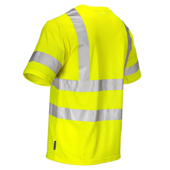 DOME75® DYNAMIC SERIES Hi-Vis ANSI Class 3 Viz-Dri Short Sleeve Safety T-Shirt - DSS1431