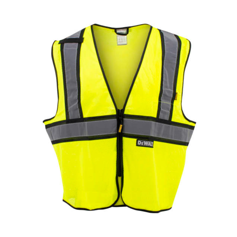 yellow safety vest with reflective strips