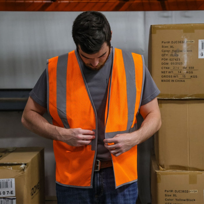 DOME75® DYNAMIC SERIES ANSI Class 2 Hi-Vis Viz-Cool Economy Safety Vest - DV1121